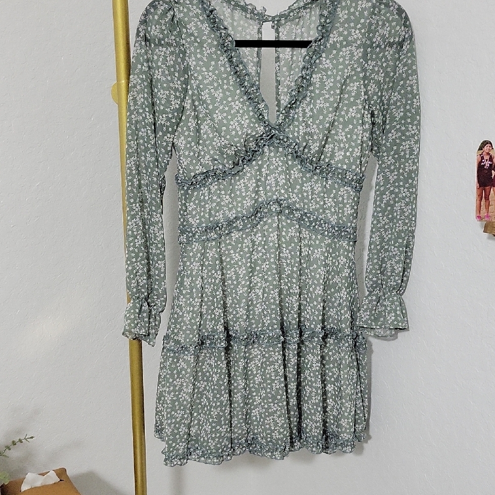 Floral Green Dress